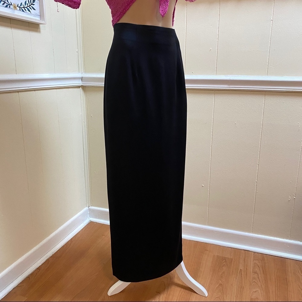 Worth New York Black Floor Length Maxi Skirt Size 6 High Waist - Picture 2 of 6